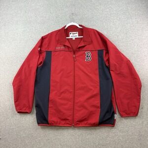 Boston Redsox Majestic Jacket Mens Medium Embroidered Full Zip y2k Cool Base